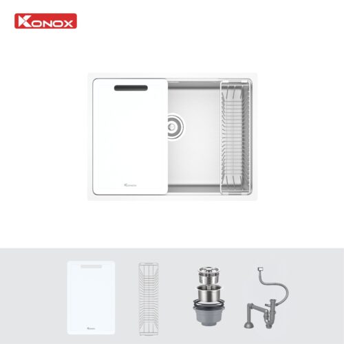 Chậu rửa chén Konox Tari 6448SM 1 hố bề mặt mịn